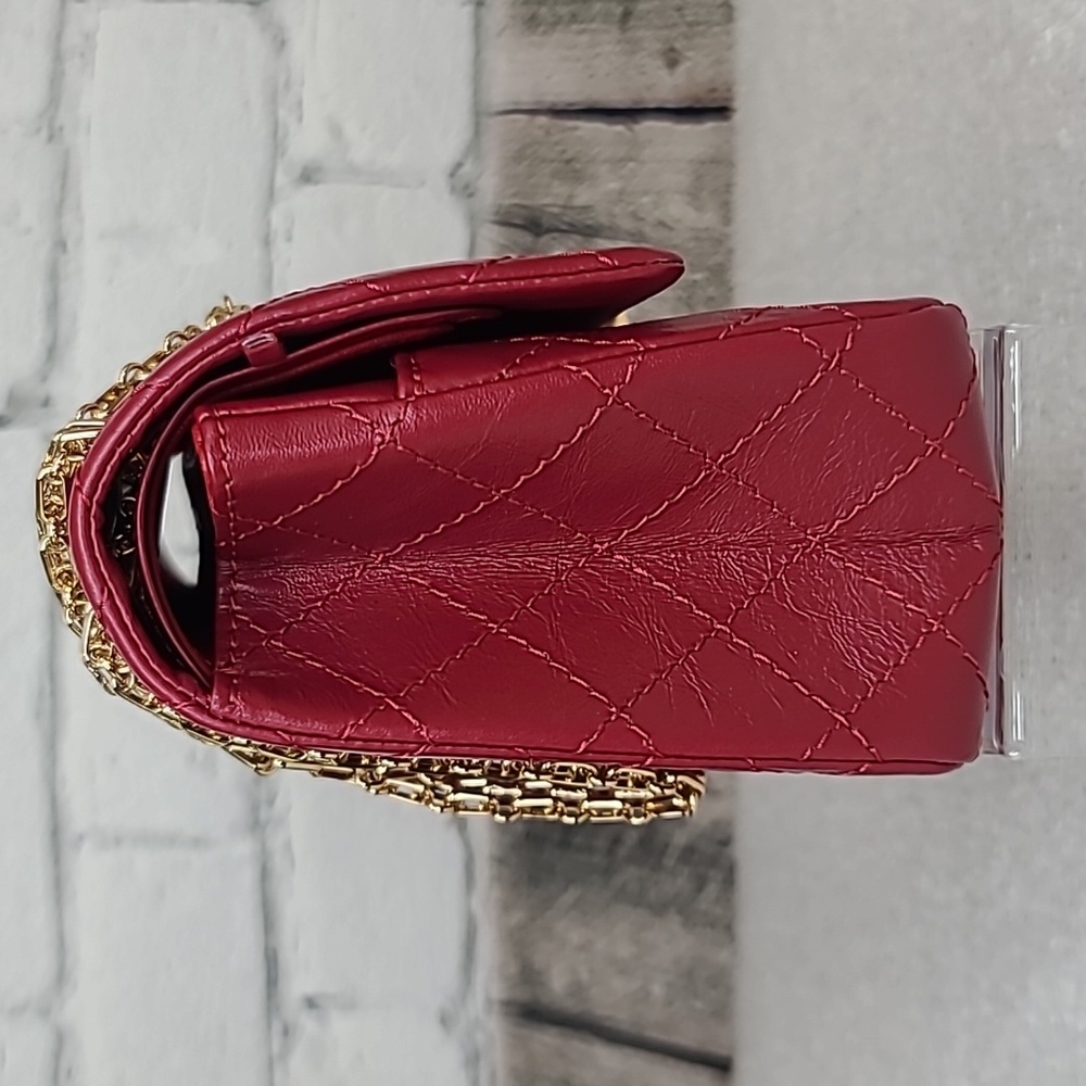 Chanel Classic Quilted Calfskin Medium 2.55 Reissue Red Double Flap Bag NWT/NIB - Picture 7 of 17